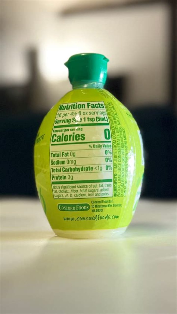 Does bottled lime juice have added sugar?