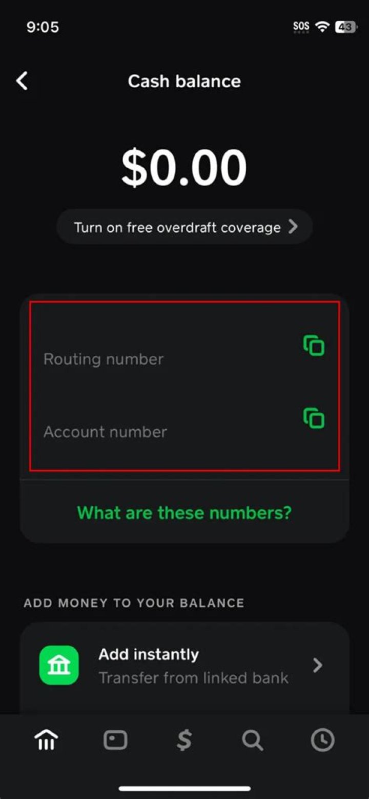 Does CashApp have a routing number?