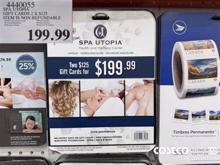 Does Costco sell Spa Utopia gift cards?