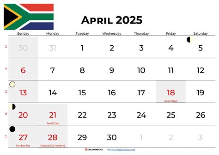 Does it rain in April in South Africa?
