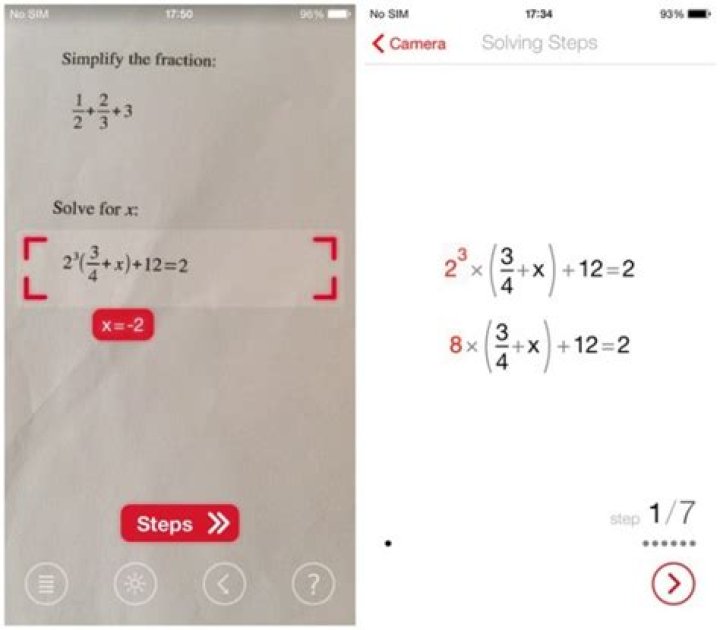 Does Photomath do algebra?