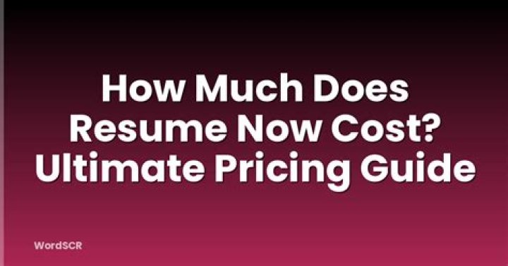 Does resume com cost money?