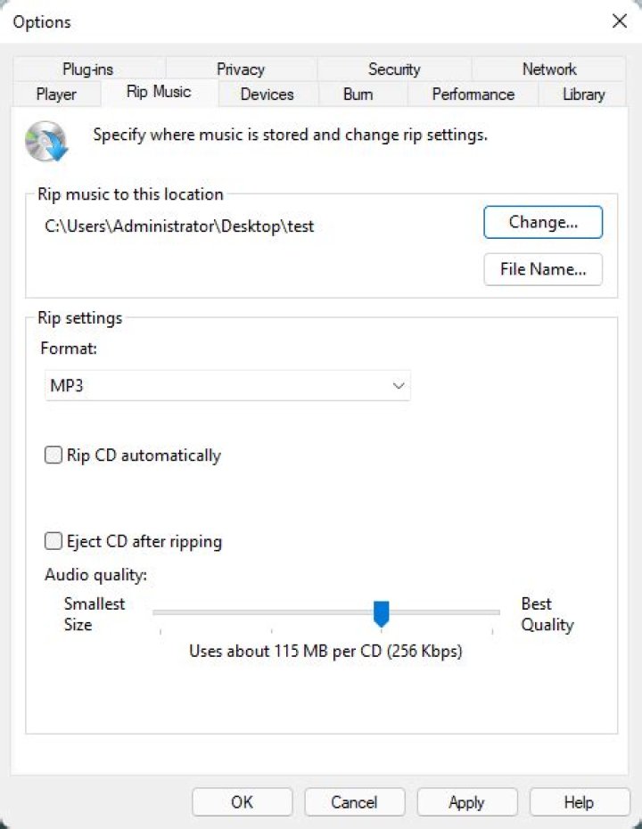 Does Windows Media Player support m4a?