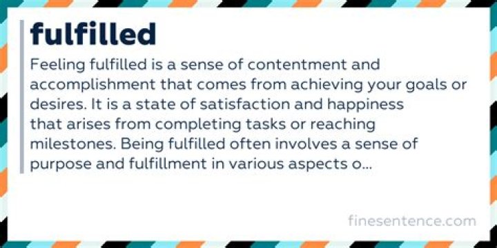 Has been fulfilled meaning?