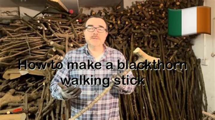 How are blackthorn walking sticks made?
