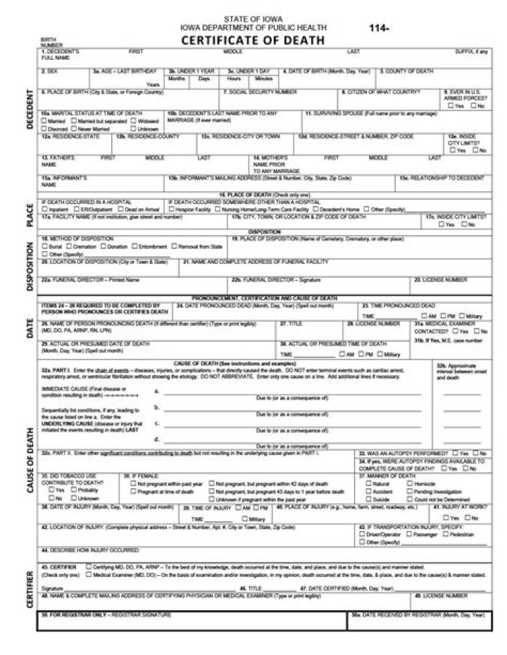 How are death certificates filled out?