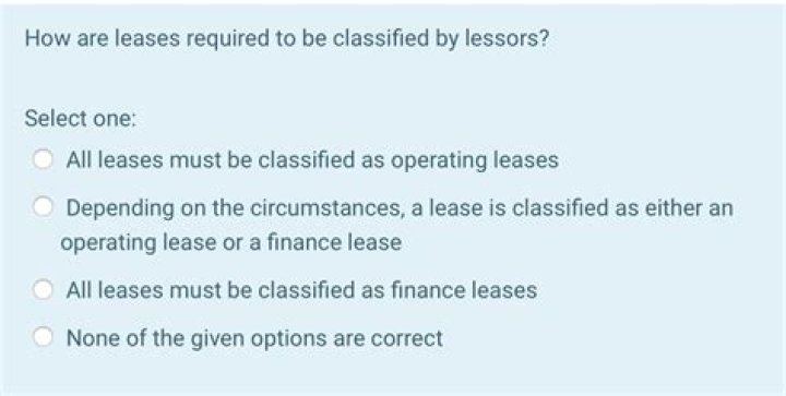 How are leases required to be classified by lessors?