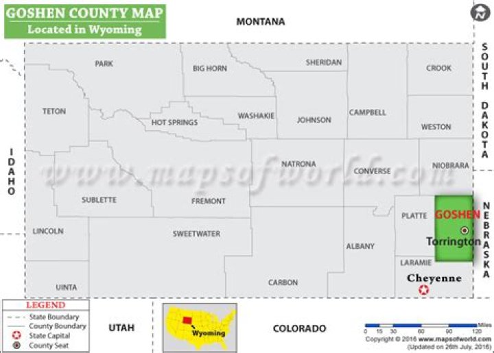 How big is Goshen County Wyoming?