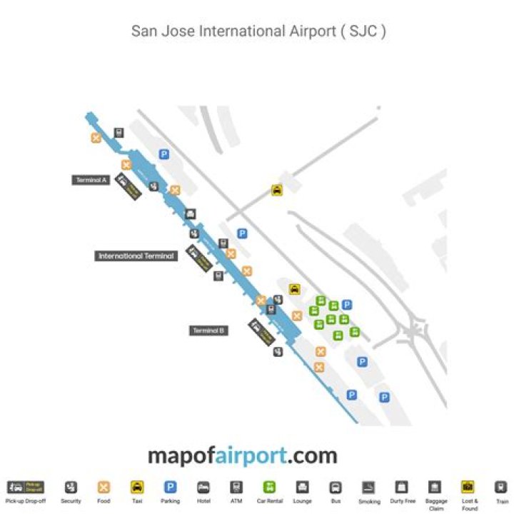 How big is the San Jose airport?