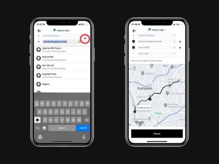 How can I add destination in Uber?