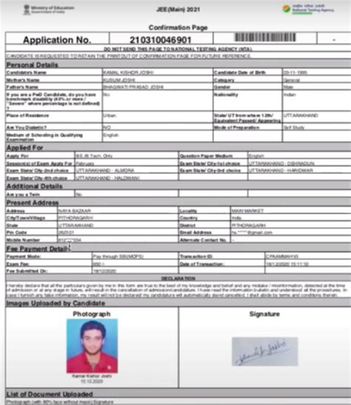 How can I apply for JEE 2019?
