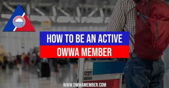How can I become an active OWWA member?