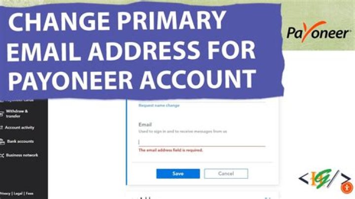 How can I change my email in payoneer?