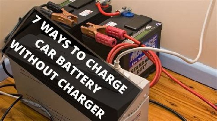 How can I charge my car battery without a charger at home?
