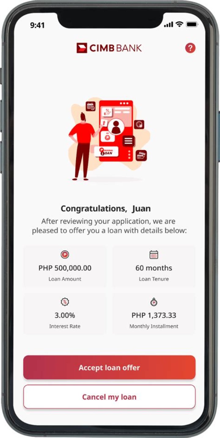 How can I check my CIMB personal loan status?