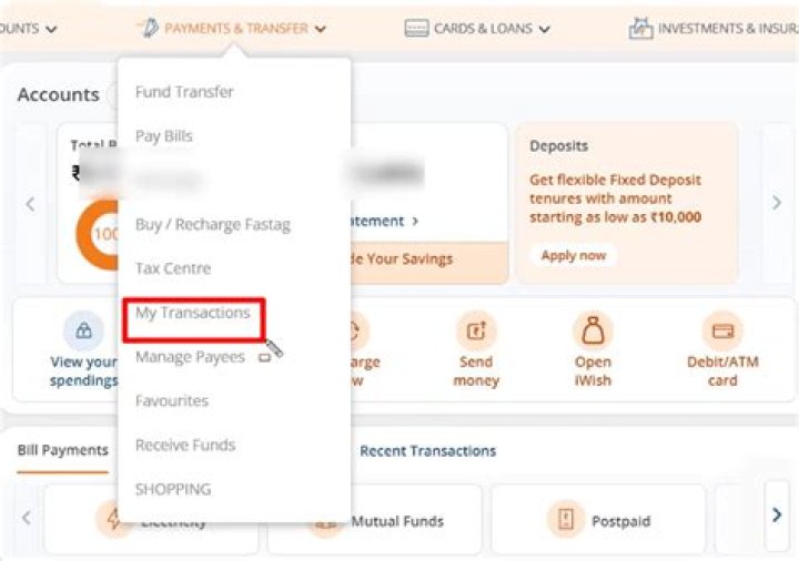How can I check my last transaction in Icici Bank?