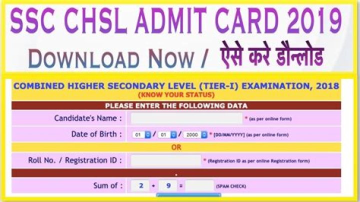 How can I download SSC Chsl admit card 2019?