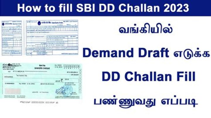 How can I fill SBI DD Challan?