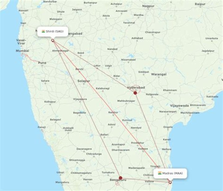 How can I fly from Shirdi to Chennai?