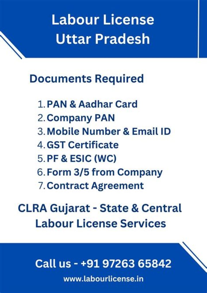 How can I get Labour license in Uttar Pradesh?