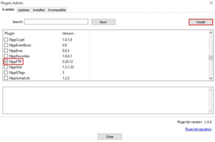 How can I get NppFTP in Notepad ++?