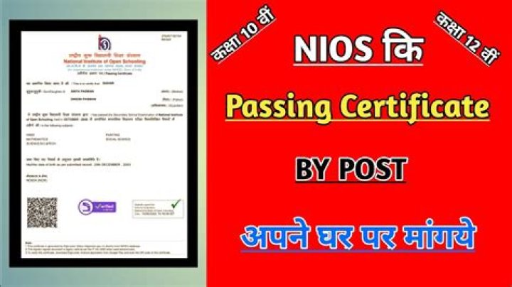 How can I get original passing certificate of Nios?