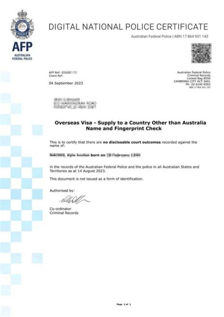 How can I get PCC for Australian visa?