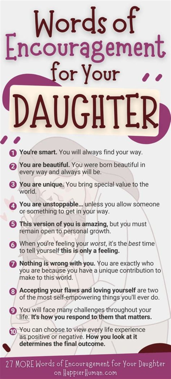 How can I help my daughter in middle school?