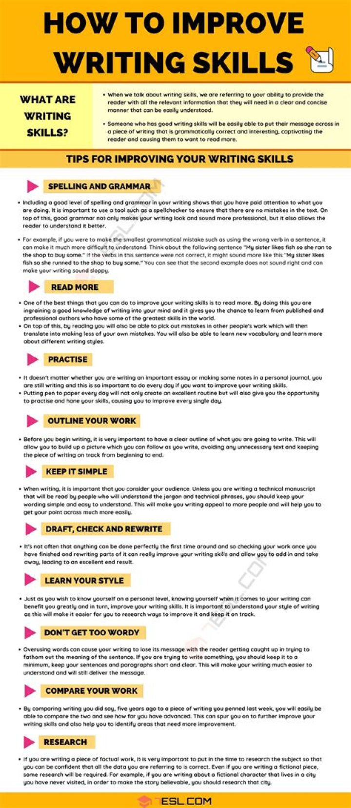 How can I improve my essay skills?