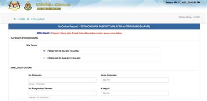 How can I renew my passport online in Malaysia?