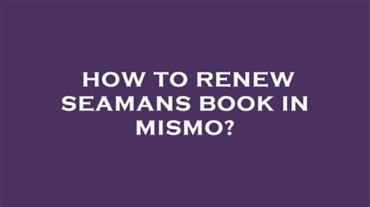 How can I renew my Seamans book online?