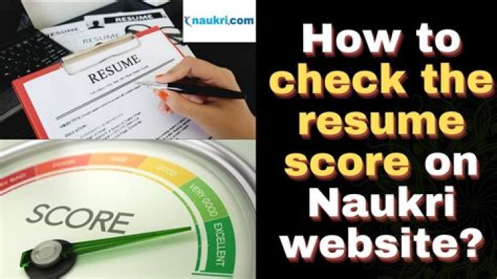 How can I see my resume score in Naukri?