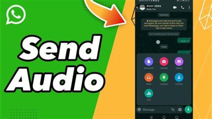 How can I send audio on WhatsApp messenger?