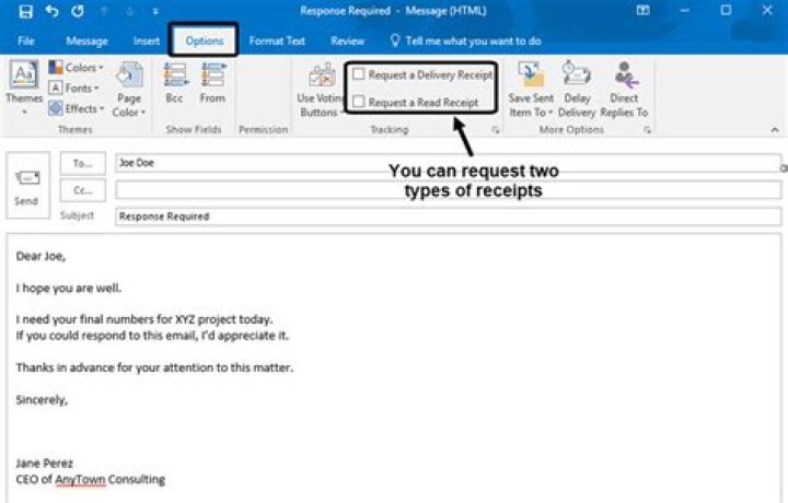 How can I tell if an email has been opened in Outlook?