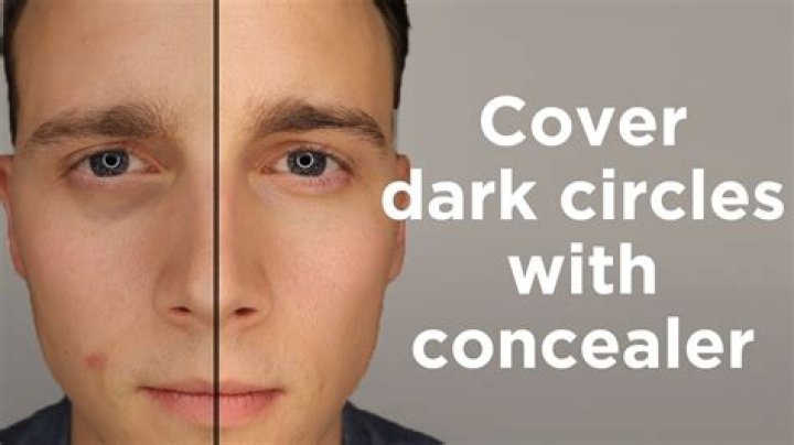 How can men cover dark circles?
