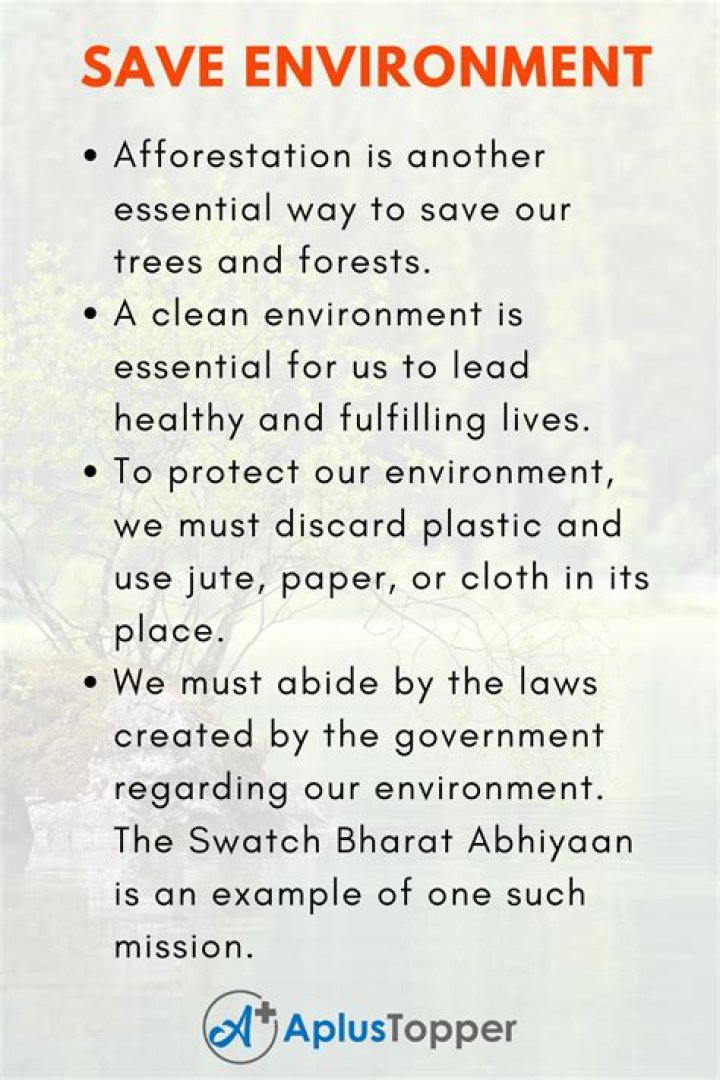 How can we save our earth speech?
