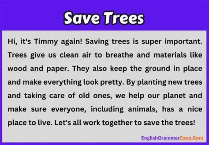 How can we save the tree paragraph?