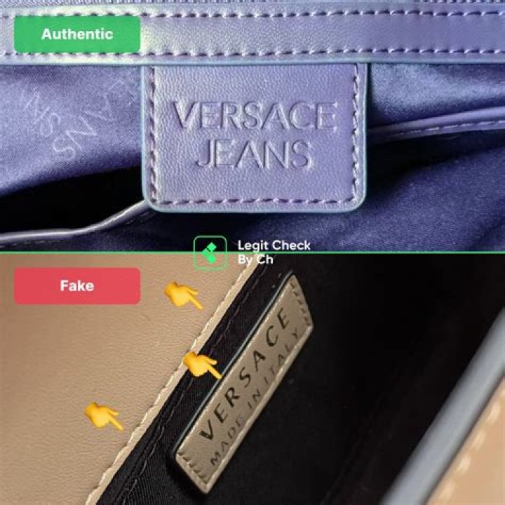 How can you tell if a Versace backpack is real?