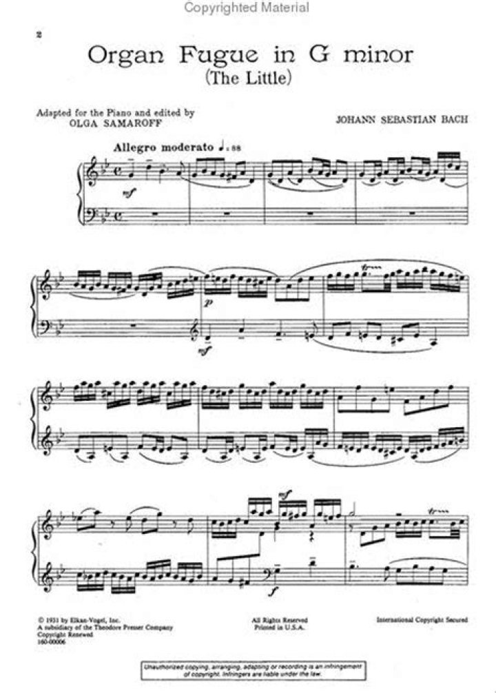 How did Bach use the subject in Organ Fugue in G minor?