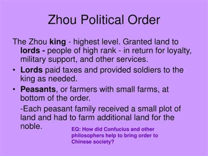 How did the new Zhou political order affect society?