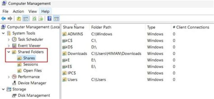 How do I access shared folders with different credentials?
