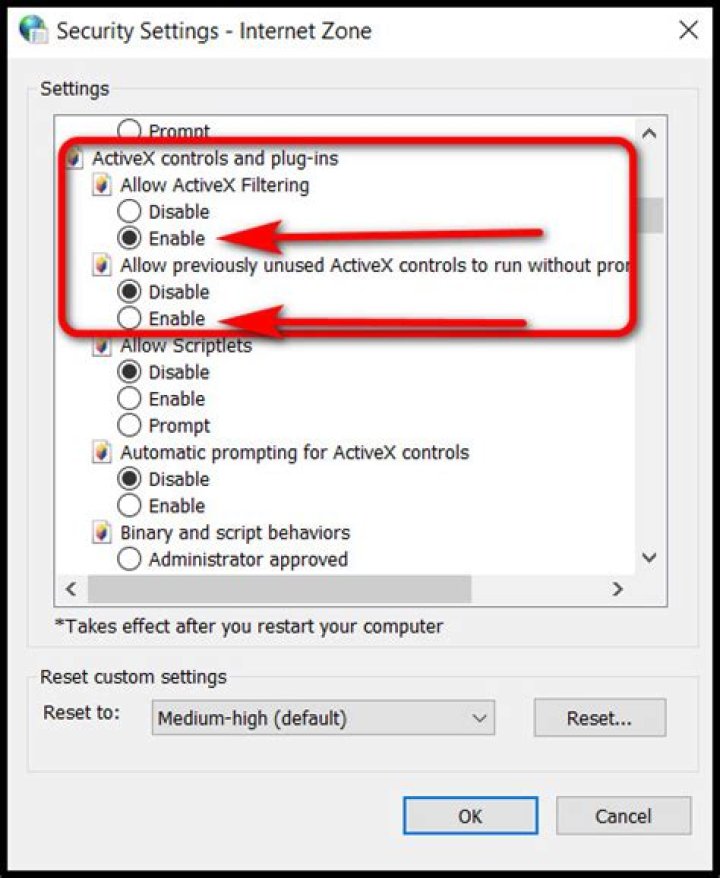 How do I activate ActiveX on Windows 10 64 bit?