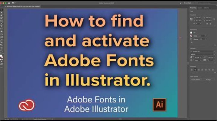 How do I activate an Adobe font in Illustrator?
