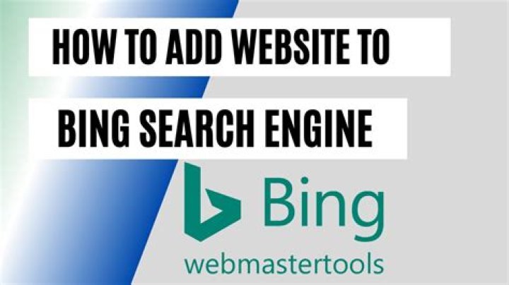 How do I add my website to Bing search engine?