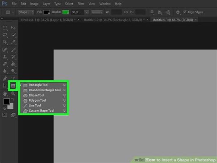 How do I add shapes to Photoshop 2019?