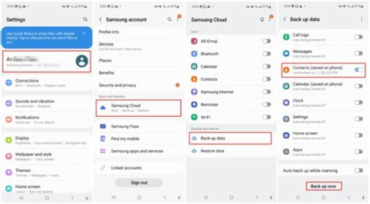 How do I backup my Samsung contacts to Gmail?