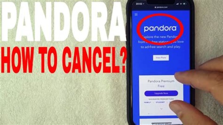 How do I cancel my Pandora?
