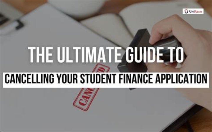 How do I cancel my student finance account online?