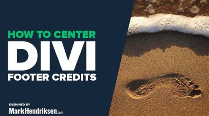 How do I center the footer credits in Divi?