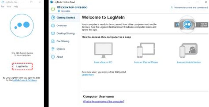 How do I change my LogMeIn access code?